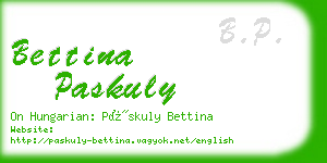 bettina paskuly business card